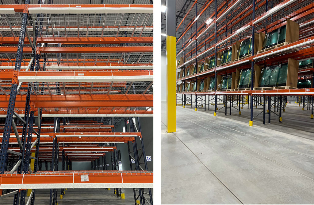 Blue Rock Builds New Distribution Facility For Mygrant Glass Blue   Mygrant Glass Racking 1024x667 